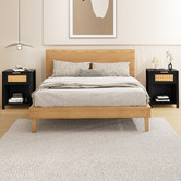 Hoxton Room Alira Rattan 1 Drawer Bedside Table