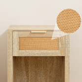 Hoxton Room Alira Rattan 1 Drawer Bedside Table