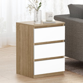 Hoxton Room Regal 3 Drawer Bedside Table