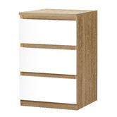 Hoxton Room Regal 3 Drawer Bedside Table