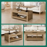 Hoxton Room Michel Rectangular Lift-Top Coffee Table