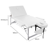 Hoxton Room 3 Fold Allia Faux Leather Massage Table