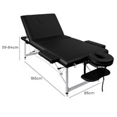 Hoxton Room 3 Fold Allia Faux Leather Massage Table