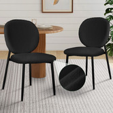 Hoxton Room Dorado Teddy Velvet Dining Chairs