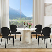 Hoxton Room Dorado Teddy Velvet Dining Chairs