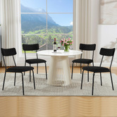 Hoxton Room Sierra Teddy Velvet Dining Chairs