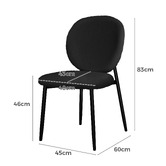 Hoxton Room Dorado Teddy Velvet Dining Chairs