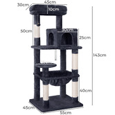 Hoxton Room 143cm Fir Wood Cat Scratching Tree