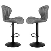 Hoxton Room Grey Deston Adjustable Bar Stools
