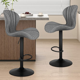 Hoxton Room Grey Deston Adjustable Bar Stools