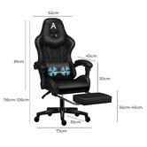 Hoxton Room Sova Faux Leather Gaming Chair with Lumbar Massage