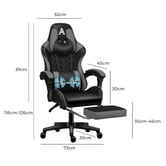 Hoxton Room Sova Faux Leather Gaming Chair with Lumbar Massage
