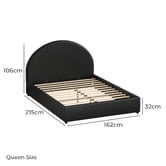 Hoxton Room Kenyatta Faux Leather Gas Lift Storage Bed