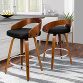 Hoxton Room 64cm Newton Faux Leather Swivel Barstools