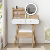 Hoxton Room 2 Piece Carina Dressing Table &amp; Stool Set