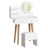 Hoxton Room 2 Piece Carina Dressing Table &amp; Stool Set