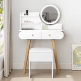 Hoxton Room 2 Piece Carina Dressing Table &amp; Stool Set