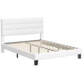 Hoxton Room White Preston Boucle Bed Frame
