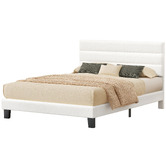 Hoxton Room White Preston Boucle Bed Frame
