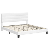 Hoxton Room White Preston Boucle Bed Frame
