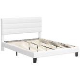 Hoxton Room White Preston Boucle Bed Frame