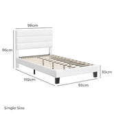Hoxton Room White Preston Boucle Bed Frame
