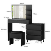 Hoxton Room 2 Piece Ophelia Dressing Table &amp; Stool Set