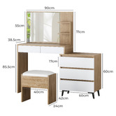 Hoxton Room 2 Piece Ophelia Dressing Table &amp; Stool Set