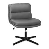 Hoxton Room 2 Piece Gregorie Faux Leather Office Chair &amp; Ottoman Set