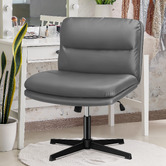 Hoxton Room 2 Piece Gregorie Faux Leather Office Chair &amp; Ottoman Set
