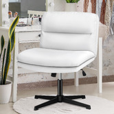 Hoxton Room 2 Piece Gregorie Faux Leather Office Chair &amp; Ottoman Set