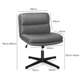 Hoxton Room 2 Piece Gregorie Faux Leather Office Chair &amp; Ottoman Set
