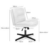 Hoxton Room 2 Piece Gregorie Faux Leather Office Chair &amp; Ottoman Set