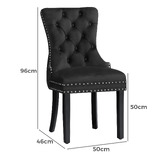 Hoxton Room Dewin Tufted Velvet Dining Chairs