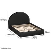 Hoxton Room Kenyatta Faux Leather Gas Lift Storage Bed