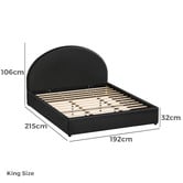 Hoxton Room Kenyatta Faux Leather Gas Lift Storage Bed