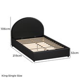 Hoxton Room Kenyatta Faux Leather Gas Lift Storage Bed