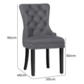 Hoxton Room Faust Tufted Pine Wood Dining Chairs