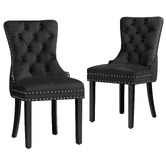 Hoxton Room Dewin Tufted Velvet Dining Chairs