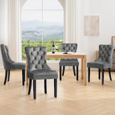 Hoxton Room Dewin Tufted Velvet Dining Chairs