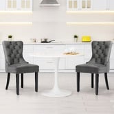 Hoxton Room Dewin Tufted Velvet Dining Chairs