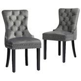Hoxton Room Dewin Tufted Velvet Dining Chairs