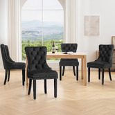 Hoxton Room Dewin Tufted Velvet Dining Chairs