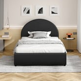 Hoxton Room Kenyatta Faux Leather Gas Lift Storage Bed