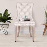 Hoxton Room Faust Tufted Pine Wood Dining Chairs