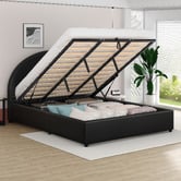 Hoxton Room Kenyatta Faux Leather Gas Lift Storage Bed