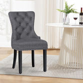 Hoxton Room Faust Tufted Pine Wood Dining Chairs