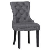 Hoxton Room Faust Tufted Pine Wood Dining Chairs