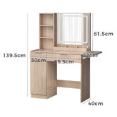 Hoxton Room 2 Piece Sienna LED Dressing Table &amp; Stool Set