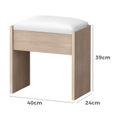 Hoxton Room 2 Piece Sienna LED Dressing Table &amp; Stool Set